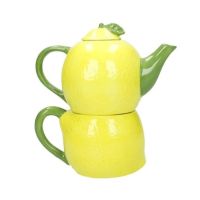Brandani 51401 Limone dolomite teapot with cup