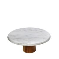 Espiel FAV237 marble footed plate white 30cm - outlet