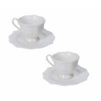 Brandani 52886 Queen new bone china coffee cup set 2pcs
