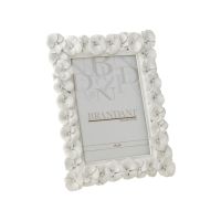 Brandani 53356 white polyresin primrose photo frame 13x18sm
