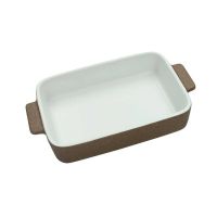 Brandani 51754 stoneware baking dish with handles brown 23x13.5x4.5sm