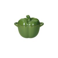 Brandani 52063 Pepper dolomite stoneware casserole with lid 15.5x11x11sm