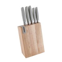 Brandani 52132 wooden knife block with sharpener