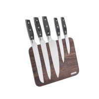 Brandani 52134 magnetic wooden board w/5 stainless steel knives