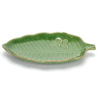 Fissman 6201 GREEN ceramic serving plate 23х15х2.7sm