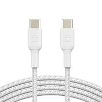 Belkin Braided USB-C to USB-C Cable, 1M, White / CAB004BT1MWH