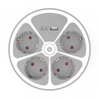 Muhler Portable Multiple Socket with 4-way Shuttered Outlets and 2-way USB-A and USB-C  /1006119