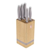Berlinger Haus BH2974 Taupe knife set with bamboo stand 6pcs