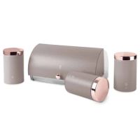 Berlinger Haus BH6834 Taupe bread box + 3 container set