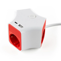 Muhler Portable Multiple Socket with 3-way Shuttered Outlets and 2-way USB-A and USB-C /1006118