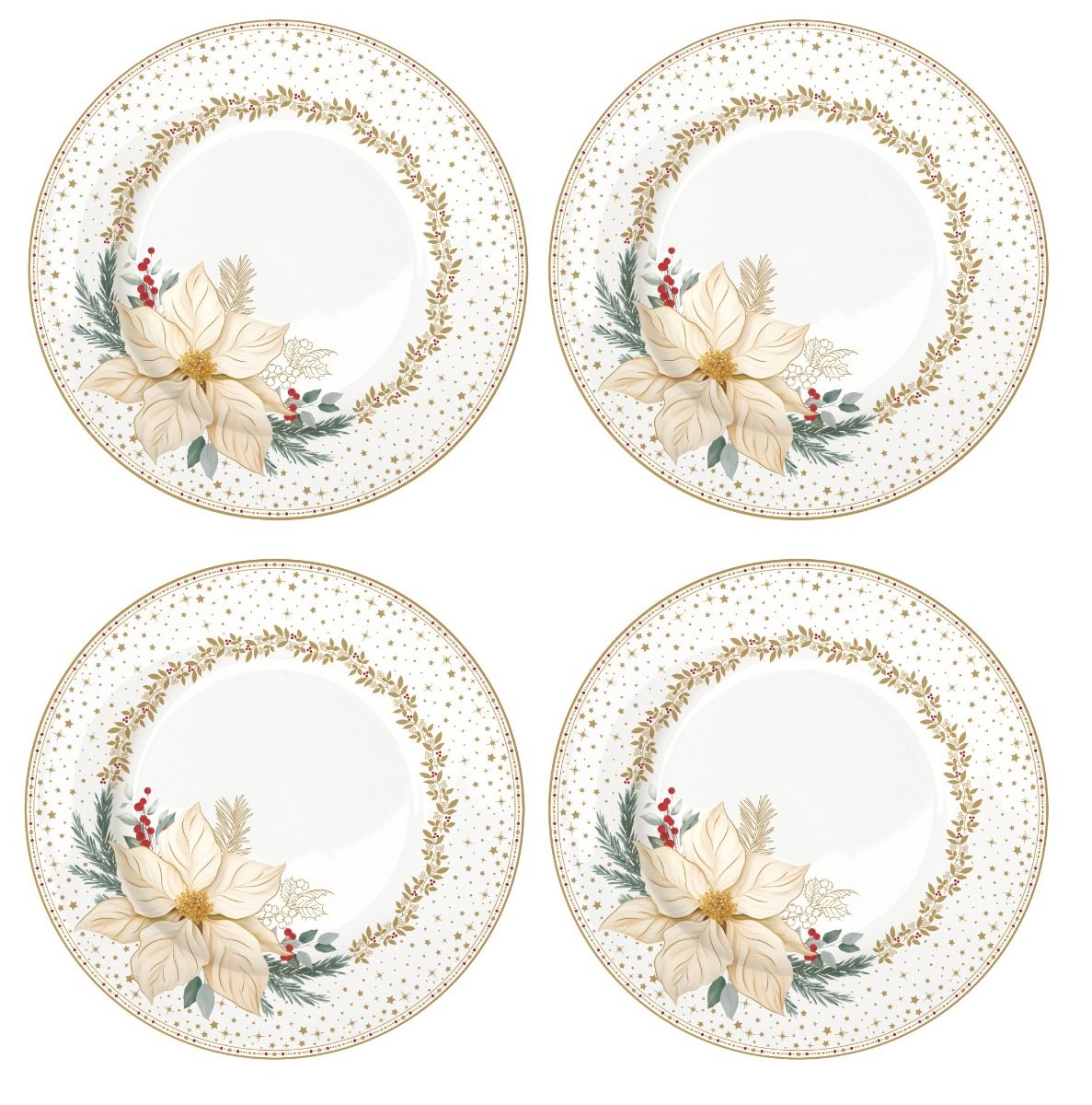 Easy life 1100/WHEL porcelain plates set 4pcs