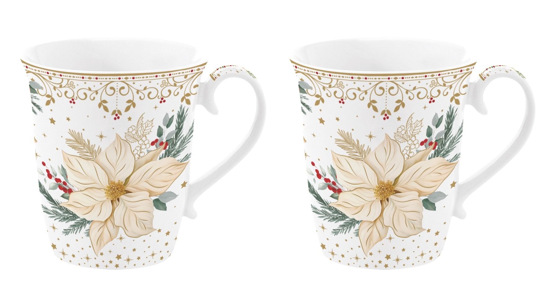 Easy life 1102/WHEL porcelain mugs with box set 2pcs