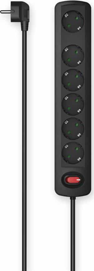 Hama Power Strip,6-Way 1.5 m,Black (223058)