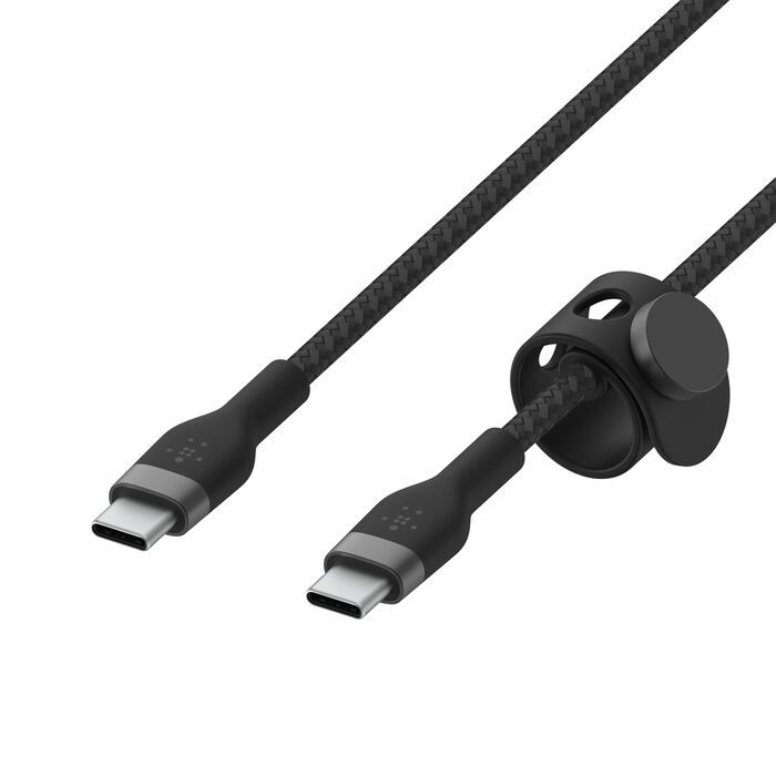 Belkin USB-C to USB-C Braided Silicone Cable, 1M, Black /CAB011BT1MBK