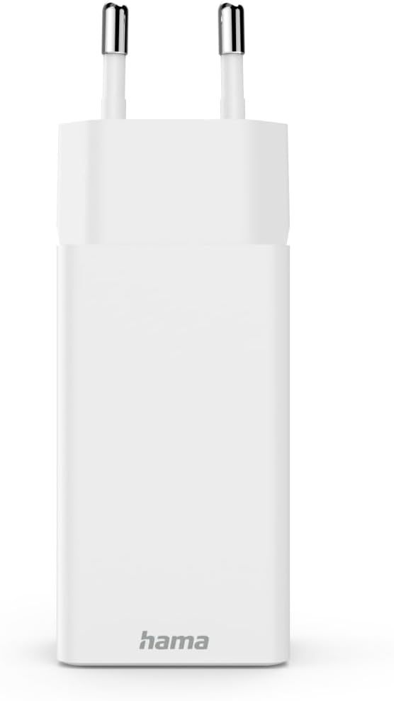 Hama Fast Charger, 2x USB-C, 1x USB-A, Mini Charger, PD, 65W, White (201996)