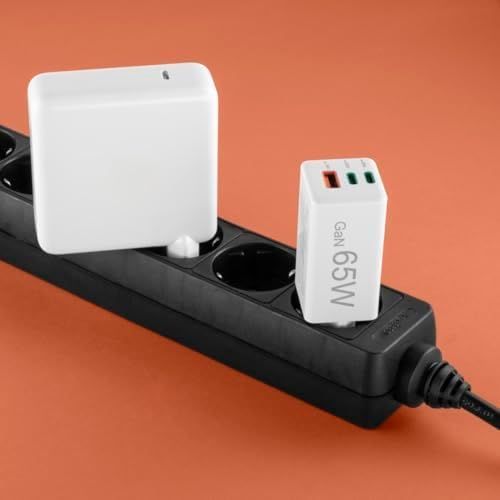 Hama Fast Charger, 2x USB-C, 1x USB-A, Mini Charger, PD, 65W, White (201996)