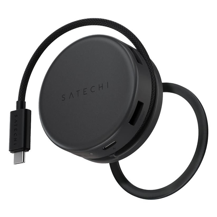 Satechi OnTheGo 7 in 1 Multiport Adapter, Space Black /ST-POTG7C
