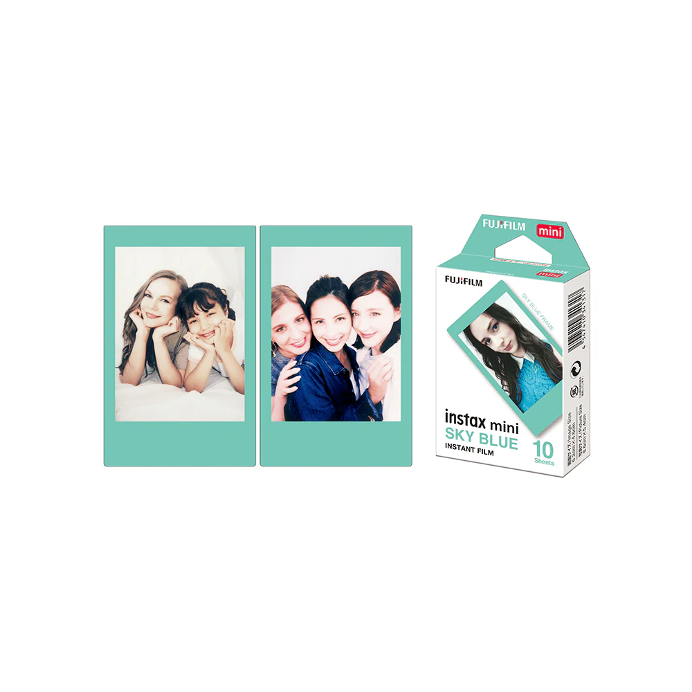Fujifilm Instax Mini 10 Pack Designer Film Sky Blue Frame