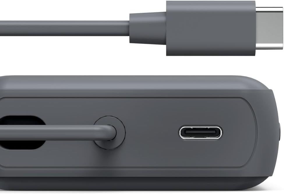 Hama “Travel” Power Pack with Cable, 10000mAh, 2 Outputs: 2x USB-C, Anthracite /201739