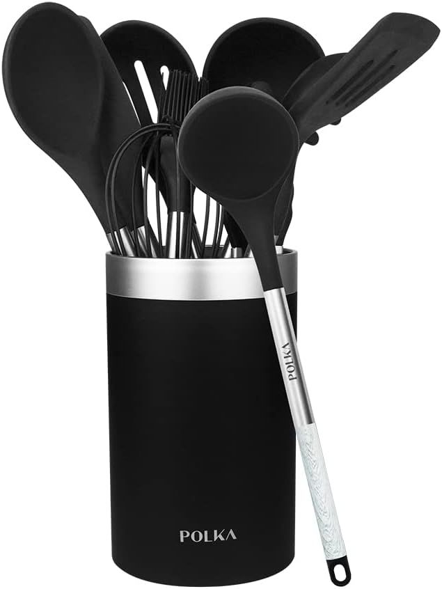 Cecotec 01185 Kitchen utensil set with steel handle & holder 9pcs