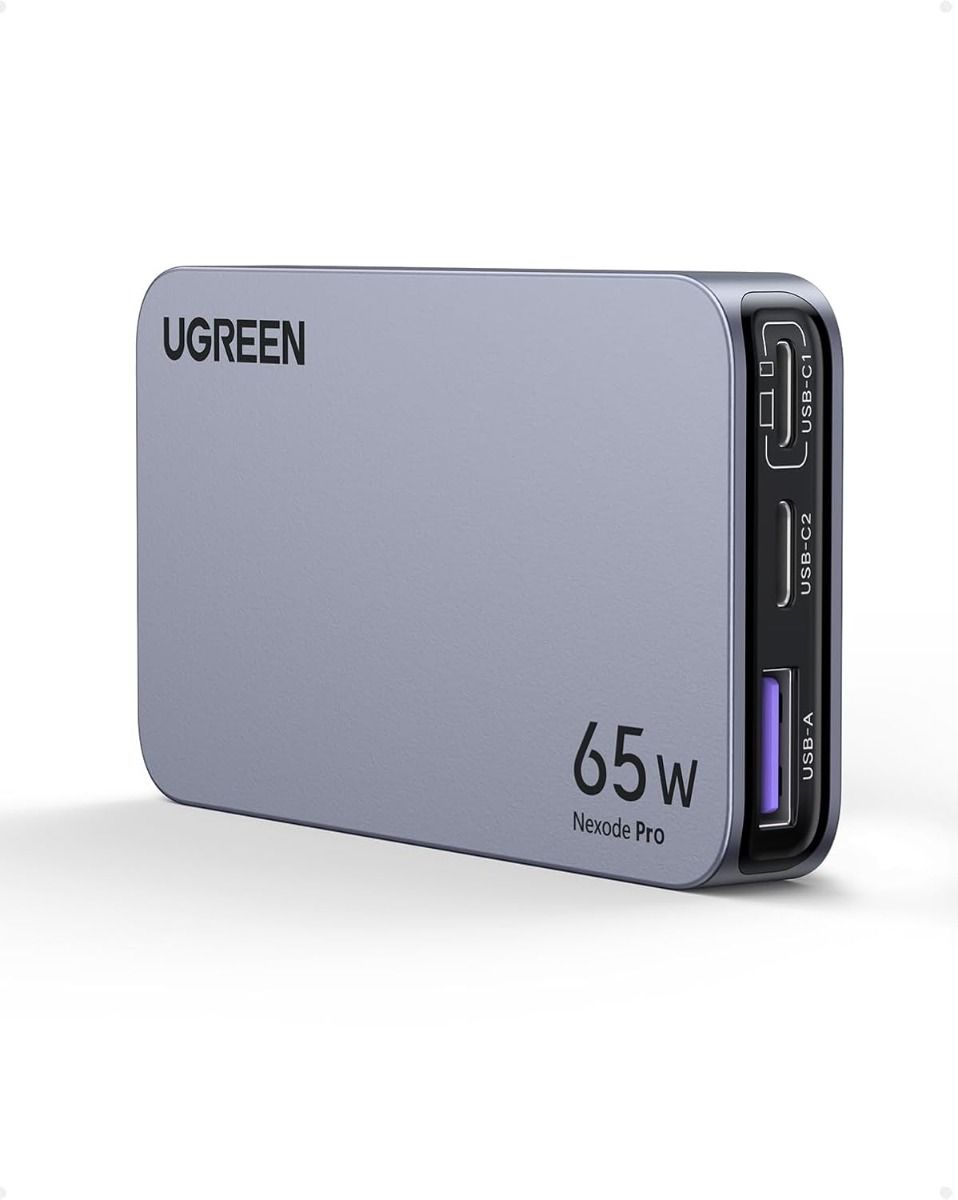UGREEN 65W Nexode GaN Pro, 3-Port Ultra-Slim Fast Charger USB-A, 2*USB-C /25356
