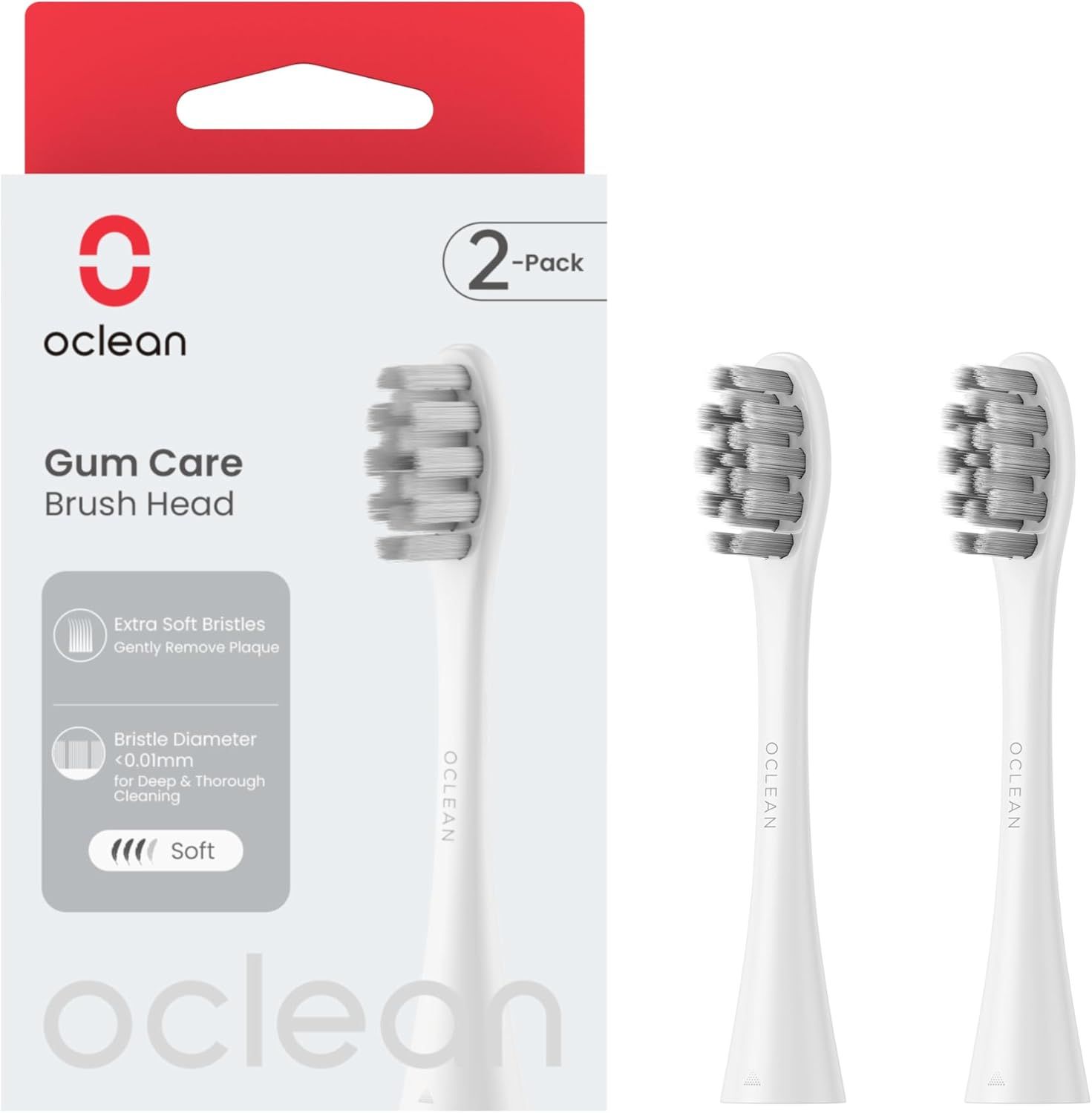 Oclean Gum Car e P1S12  P1S121WH replacement x2 (white)