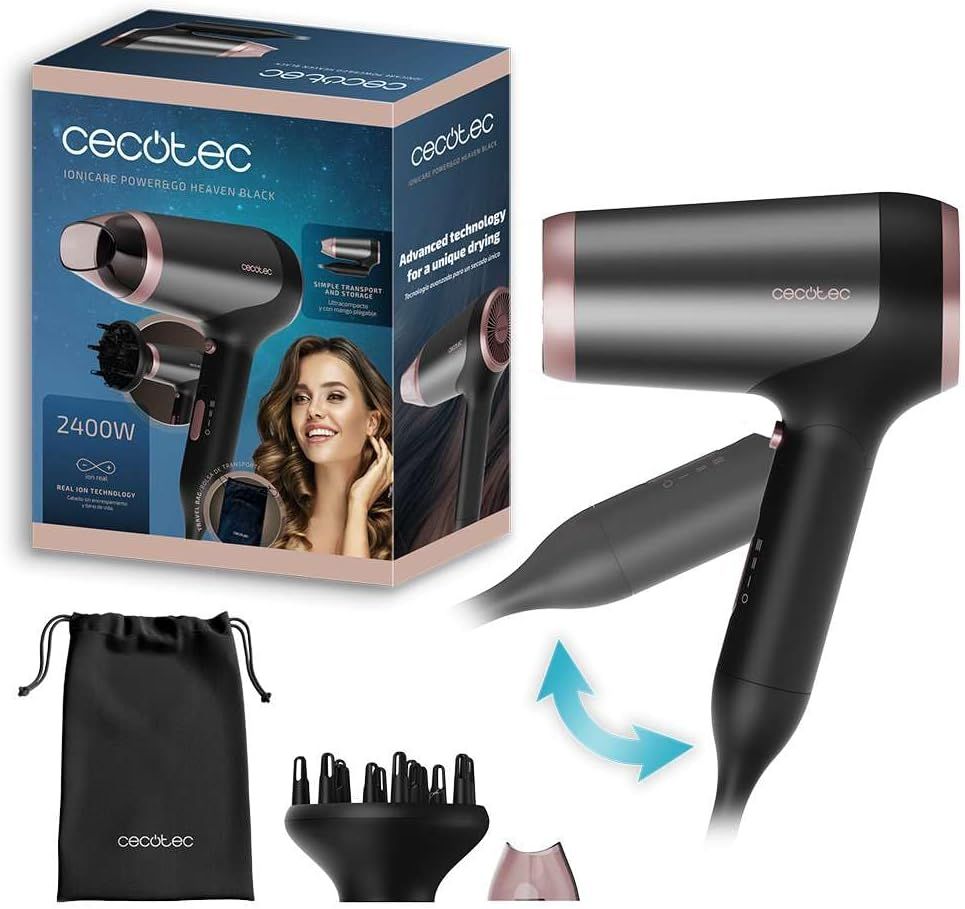 Cecotec A01_EU01_101441 IoniCare Power&Go Heaven hair dryer black