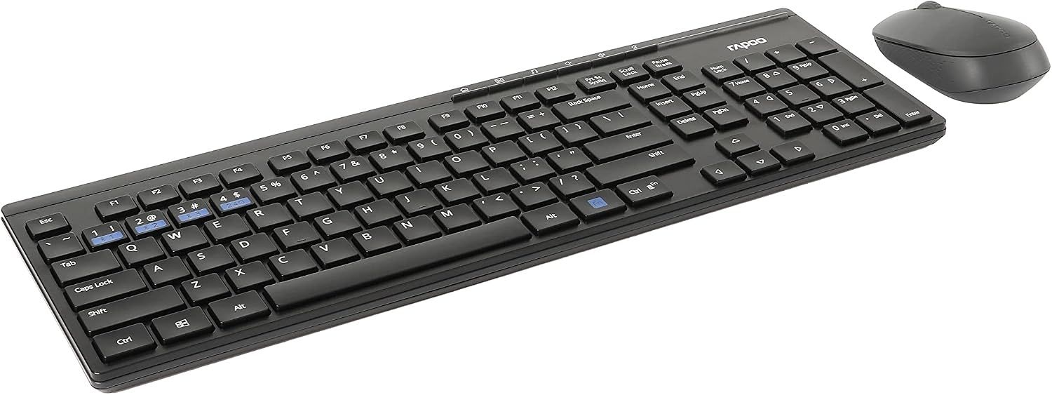 Hama Rapoo "8100M" Wireless Multi-Mode Deskset, Black (192935)