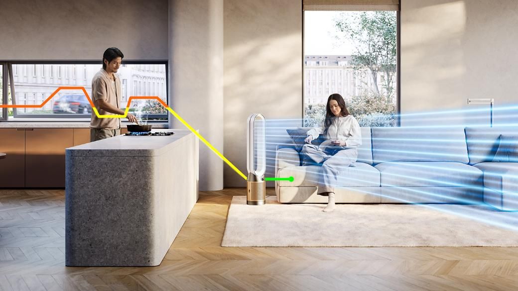 Dyson Purifier Cool TP12 PC2 De-Nox White/Gold (546519) - Zigzag