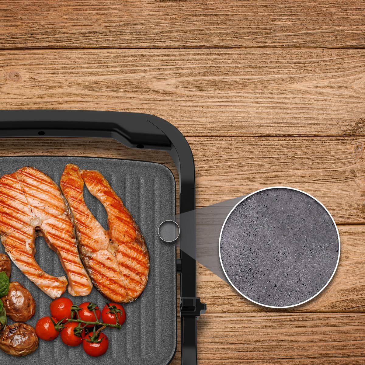 Cecotec A01_EU01_117516 Rock'nGrill 2000 Full open Electric grill