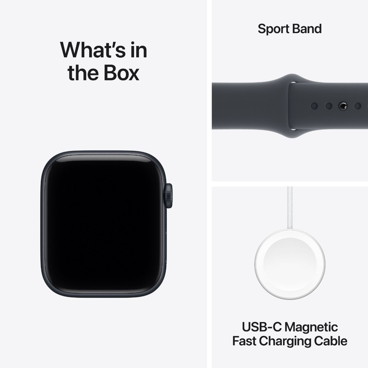 Apple Watch SE 3 GPS 44mm Midnight , Midnight Sport Band - S/M /MEHN4RK/A