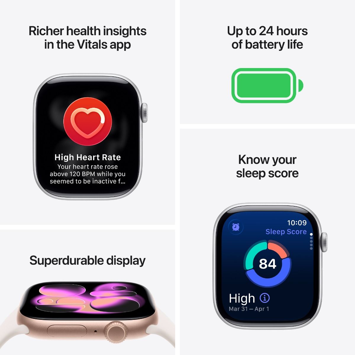 Apple Watch Series 11 GPS 46mm Silver, Purple Fog Sport Band - M/L /MEVA4RK/A