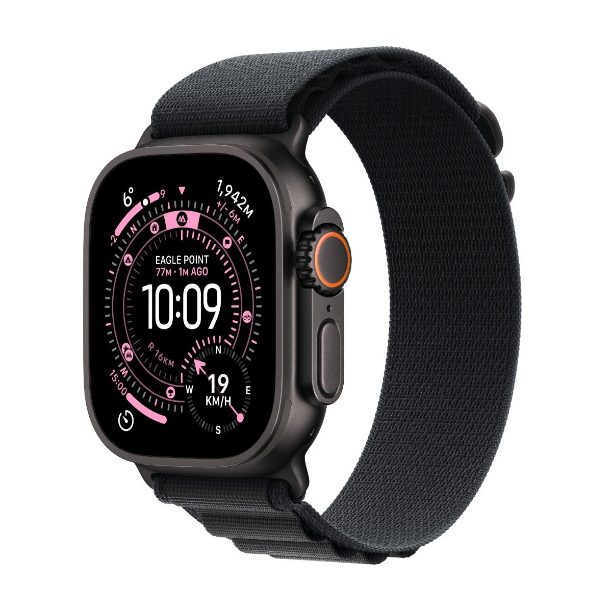 Apple Watch Ultra 3 49mm Black Titanium, Black Alpine Loop - Large /MF0X4QI/A