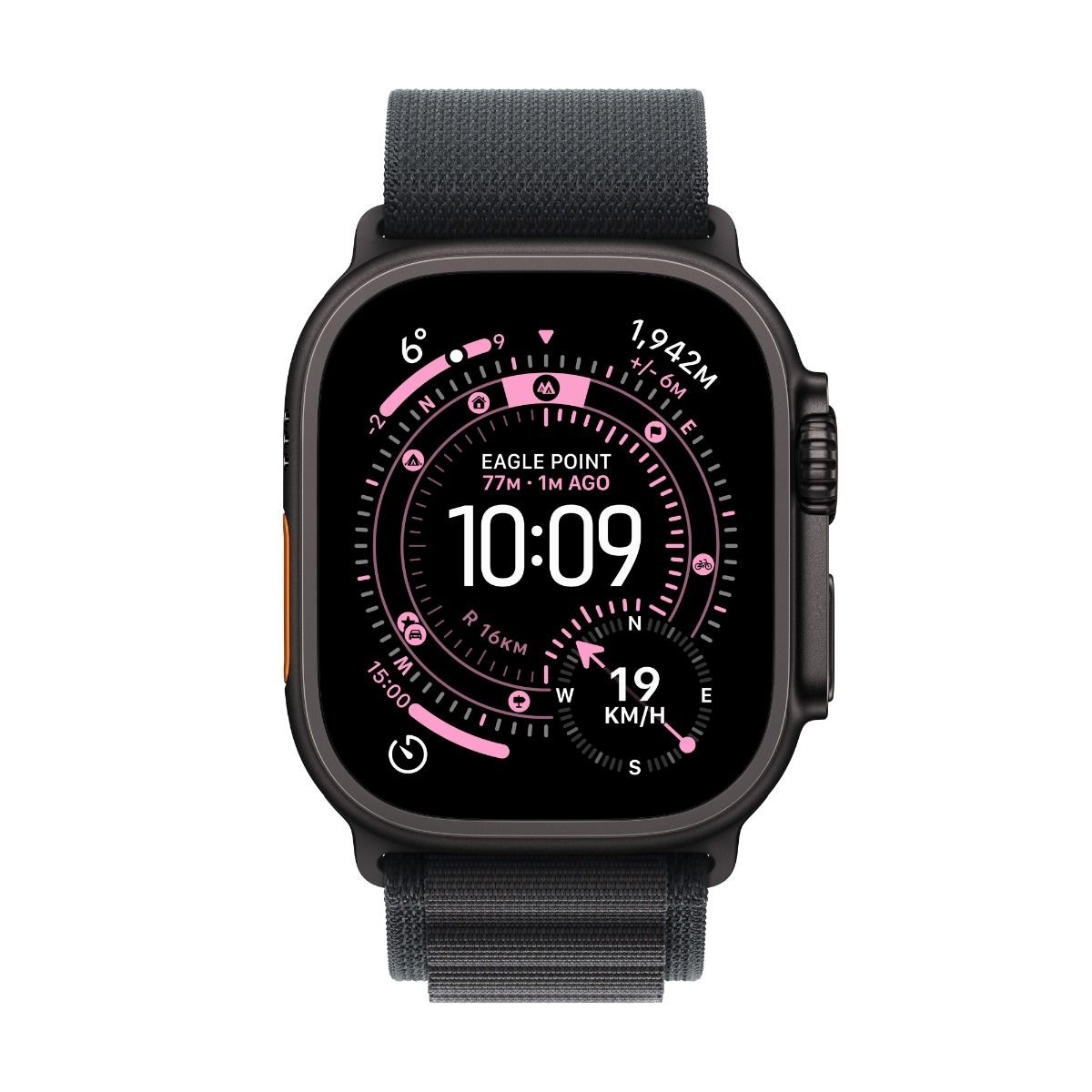 Apple Watch Ultra 3 49mm Black Titanium, Black Alpine Loop - Large /MF0X4QI/A