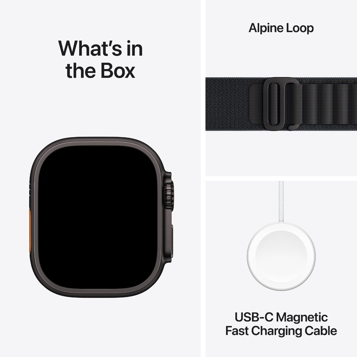 Apple Watch Ultra 3  49mm Black Titanium, Black Titanium Milanese Loop - Large /MF1T4QI/A