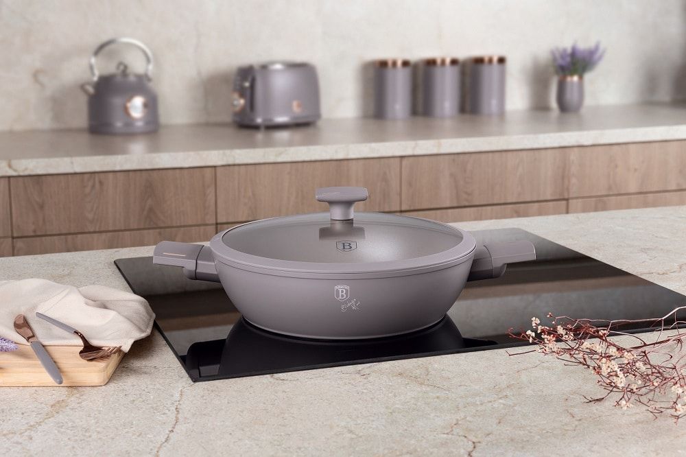 Berlinger Haus BH8098 Taupe shallow pot with lid 28cm