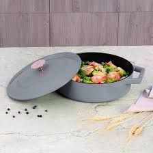 Berlinger Haus BH6527 Taupe cast iron shallow pot 26cm
