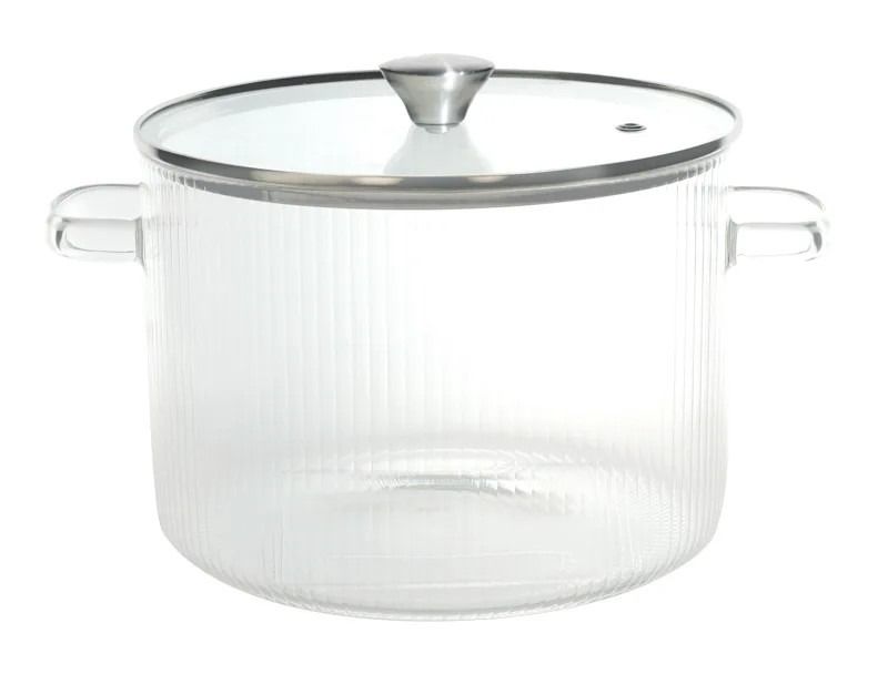 Brandani 50127 transparent borosilicate pot with lid 1.5l