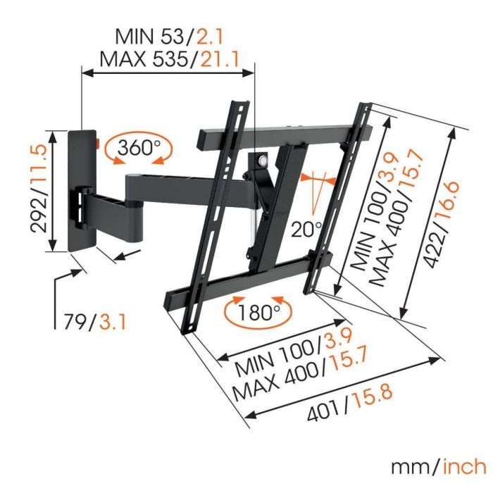 Vogel's W53070 TURN/black