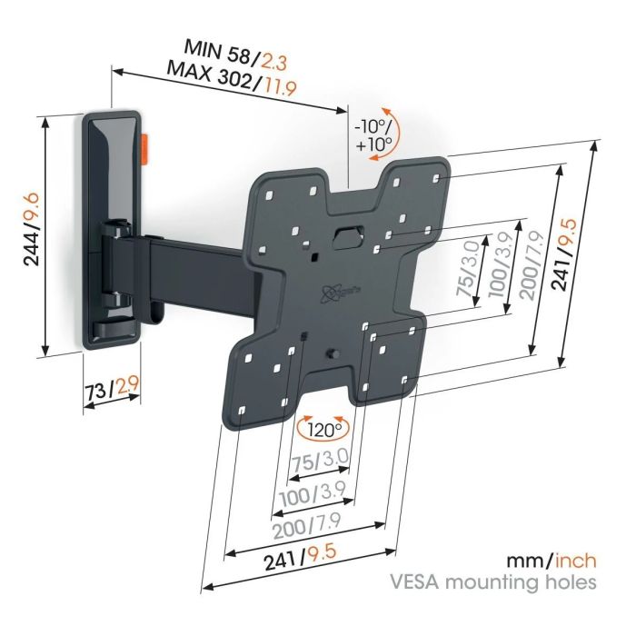 Vogel's TVM 3223 FULL MOTION SMALL WALL MOUNT