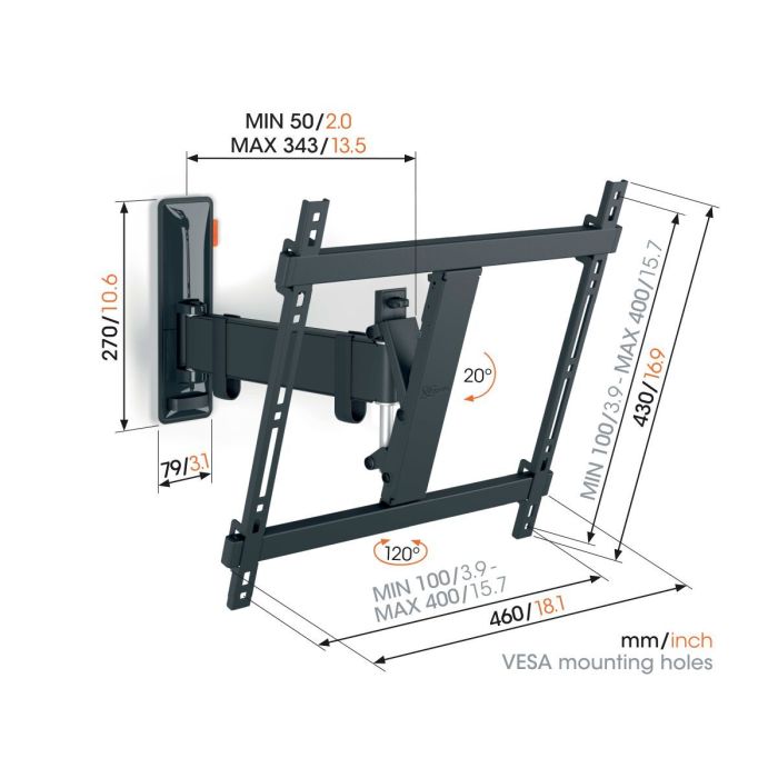 Vogel's TVM 3423 FULL MOTION MEDIUM WALL MOUNT