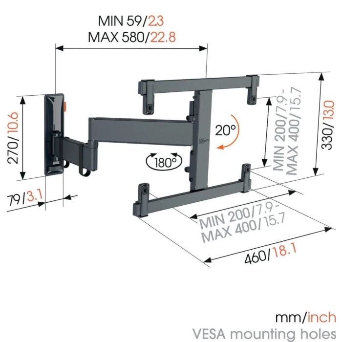 Vogel's TVM 3463 FULL MOTION+ MEDIUM WALL MOUNT