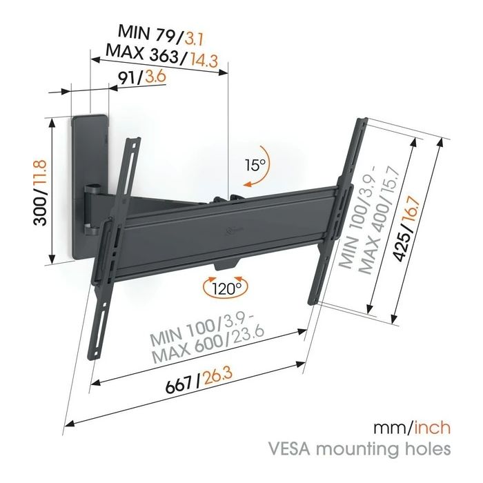 Vogel's TVM 1623 FULL MOTION MOUNT LARGE