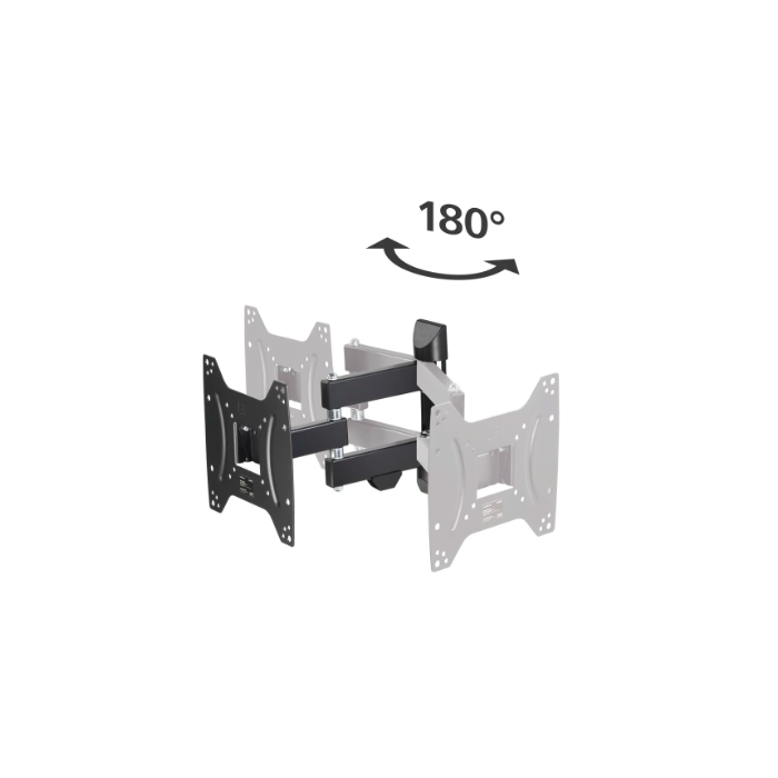 Hama FULLMOTION TV Wall Bracket, 1 Star, 48", 2 Arms, black (118101)
