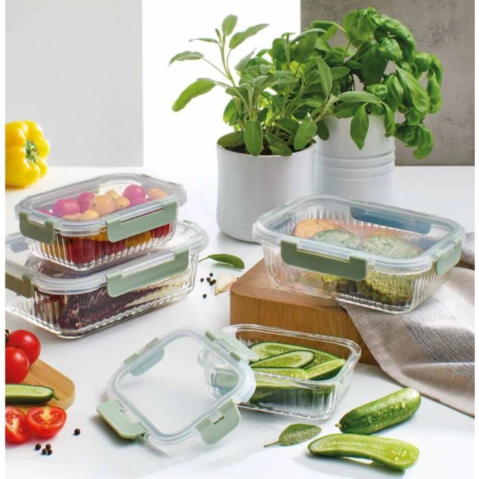 Brandani 54018 borosilicate container set 2pcs 370ml+1040ml