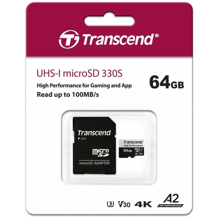 Transcend microSDXC/UHS-I U3 64GB (TS64GUSD330S)
