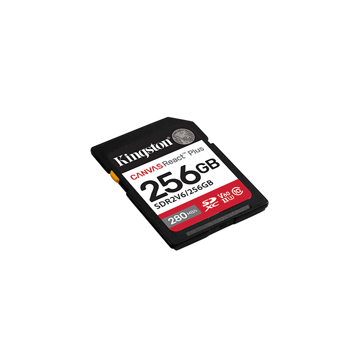 Kingston 256GB SDXC Canvas React Plus SDXC UHS-II 280R/150W U3 V60 (SDR2V6/256GB)