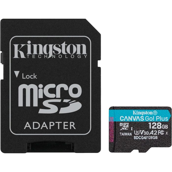 Kingston Canvas Go Plus microSD memory card 128GB (SDCG4/128GB)