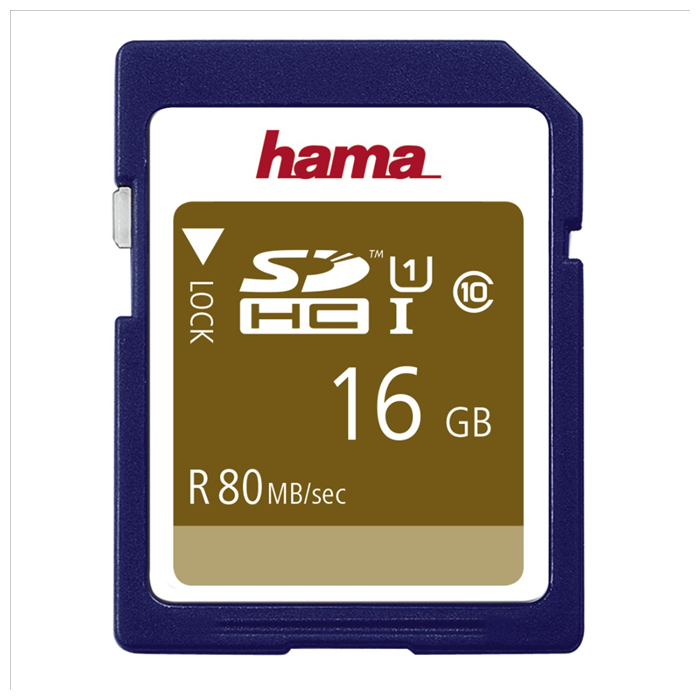 Hama SDHC 16GB Class 10 UHS-I 80MB/S (124134)