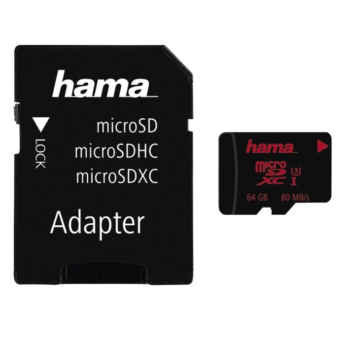 Hama microSDXC 64GB UHS Class 3 + Adapter (123982)